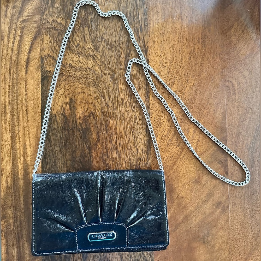 NWT Coach Patent Leather Crossbody/Clutch Handbag